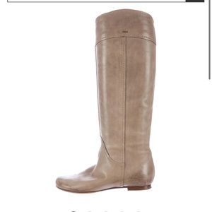 CHLOÉ Saturnia Leather Knee-High Boots size 6.5 | IT 37
